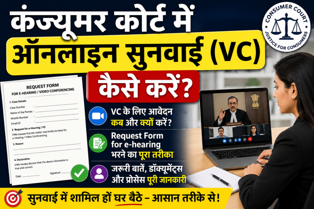 ऑनलाइन सुनवाई (VC) कैसे करें?